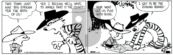 Calvin and Hobbes on Friday June 12, 1992 Comic Strip