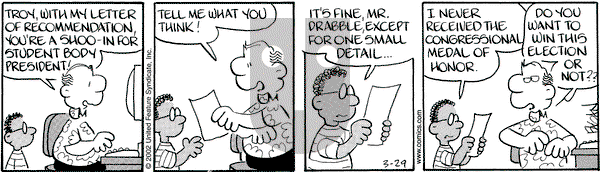 Drabble on Friday March 29, 2002 Comic Strip