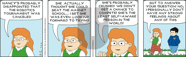 Nancy on Thursday April 16, 2020 Comic Strip