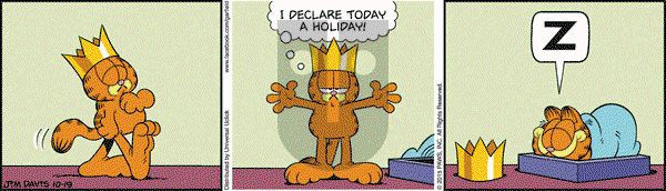 Garfield on Monday October 19, 2015 Comic Strip