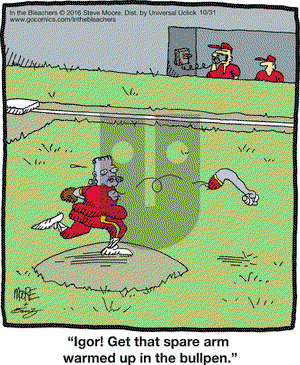 In the Bleachers on Monday October 31, 2016 Comic Strip