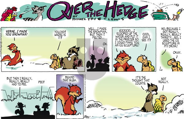 Over the Hedge on Sunday January 20, 2013 Comic Strip