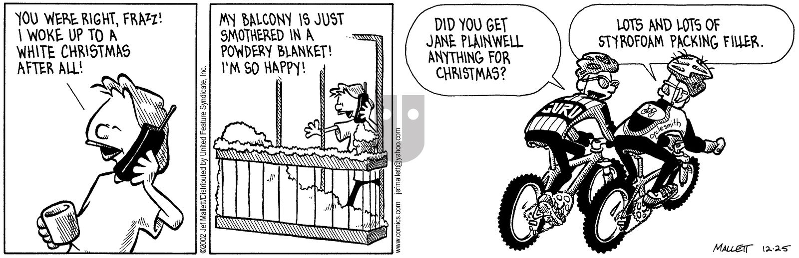 Frazz - Wednesday December 25, 2002 Comic Strip