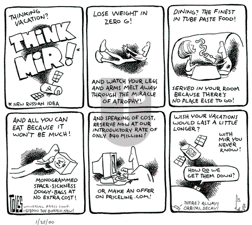 Tom Toles on Tuesday January 25, 2000 Comic Strip