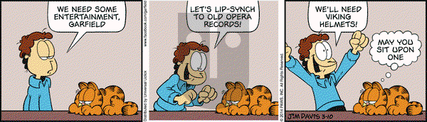 Garfield on Monday March 10, 2014 Comic Strip