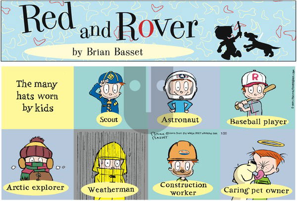 Red and Rover on Sunday January 20, 2002 Comic Strip