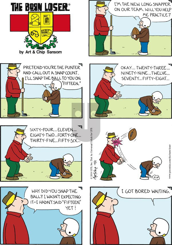 The Born Loser on Sunday October 5, 2014 Comic Strip