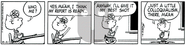 Peanuts on Friday September 21, 1979 Comic Strip