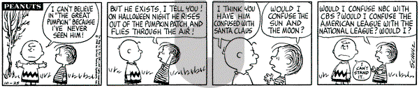 Peanuts on Monday October 25, 1965 Comic Strip