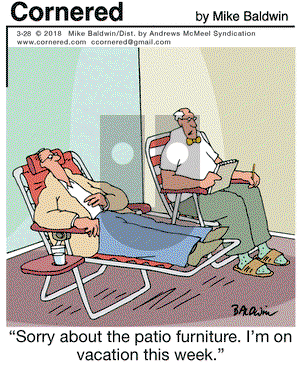 Cornered on Wednesday March 28, 2018 Comic Strip