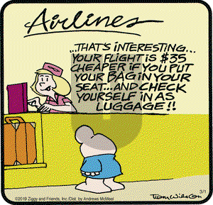 Ziggy on Friday March 1, 2019 Comic Strip