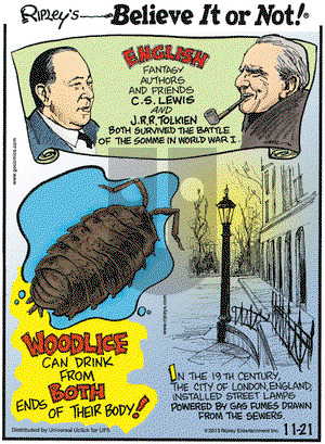 Ripley's Believe It or Not on Thursday November 21, 2013 Comic Strip