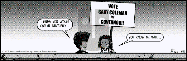 The Boondocks on Saturday March 26, 2011 Comic Strip