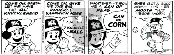 Nancy on Monday August 9, 1999 Comic Strip