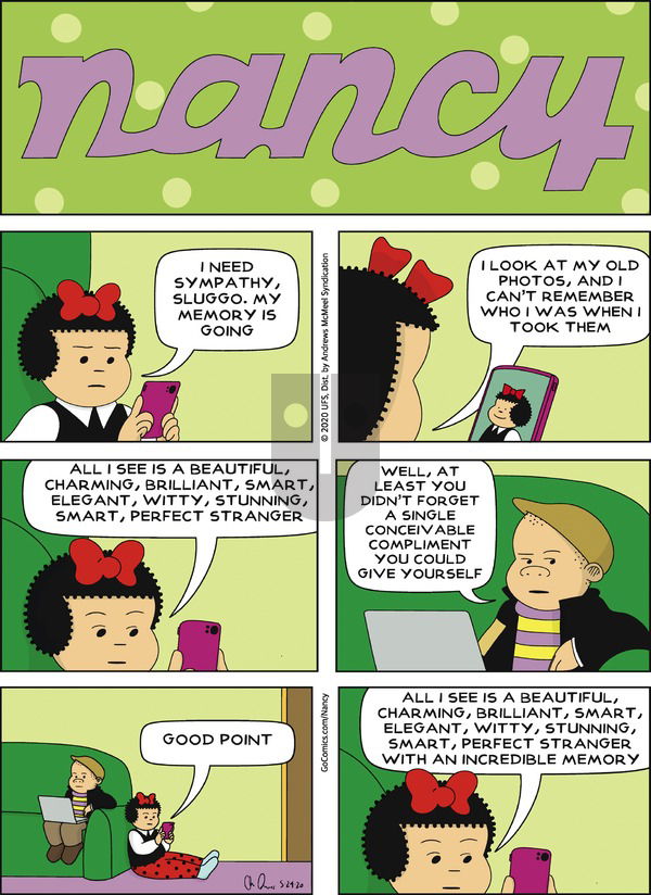 Nancy on Sunday May 24, 2020 Comic Strip