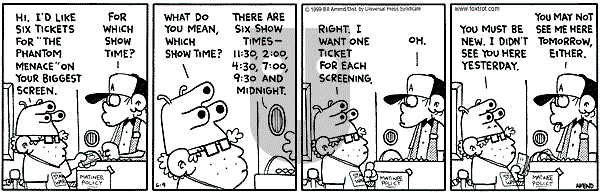 FoxTrot on Wednesday June 9, 1999 Comic Strip