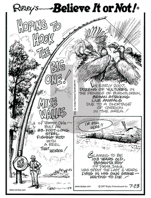 Ripley's Believe It or Not on Monday July 23, 2007 Comic Strip