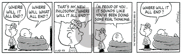 Peanuts - Friday January 10, 1997 Comic Strip