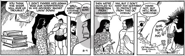 Alley Oop on Monday August 4, 1969 Comic Strip