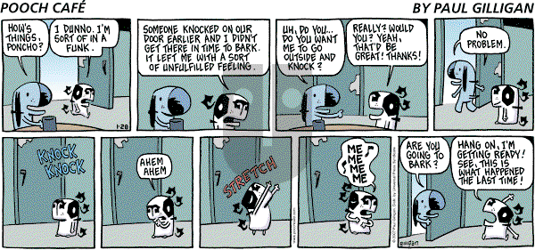 Pooch Cafe on Sunday January 28, 2007 Comic Strip