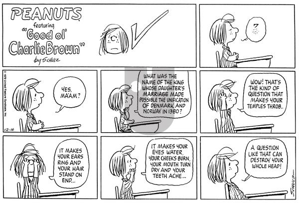 Peanuts on Sunday December 16, 1979 Comic Strip