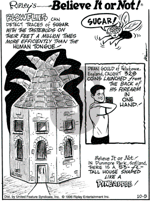 Ripley's Believe It or Not on Saturday October 5, 1996 Comic Strip