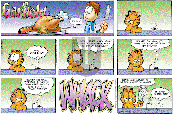 Garfield - Sunday November 22, 2009 Comic Strip