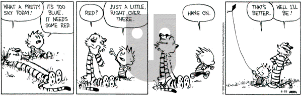 Calvin and Hobbes on Saturday April 19, 2025 Comic Strip