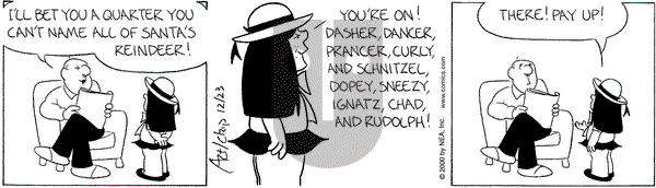 The Born Loser on Saturday December 23, 2000 Comic Strip