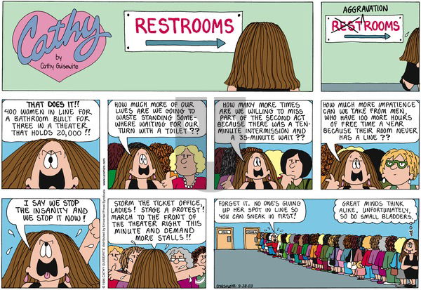 Cathy Classics on Sunday September 28, 2003 Comic Strip