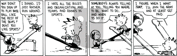 Calvin and Hobbes - Wednesday May 7, 2014 Comic Strip