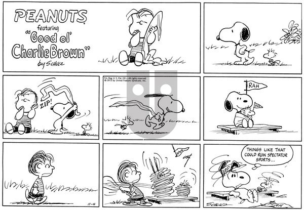 Peanuts on Sunday November 4, 1973 Comic Strip