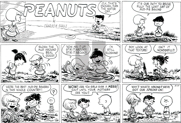Peanuts - Sunday May 17, 1953 Comic Strip