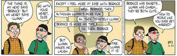 Luann - Wednesday April 20, 2005 Comic Strip
