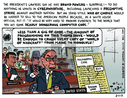 Ted Rall on Monday February 11, 2013 Comic Strip