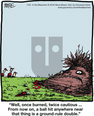 In the Bleachers on Saturday July 23, 2016 Comic Strip
