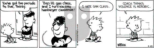Calvin and Hobbes on Wednesday April 23, 1986 Comic Strip