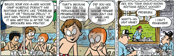 Cleats on Tuesday July 2, 2002 Comic Strip