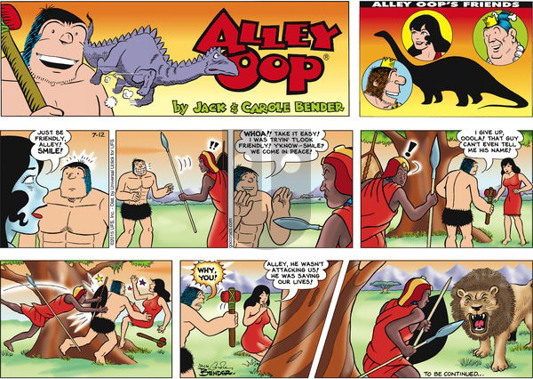 Alley Oop on Sunday July 12, 2015 Comic Strip