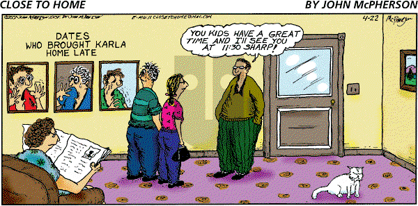 Close to Home on Sunday April 22, 2007 Comic Strip