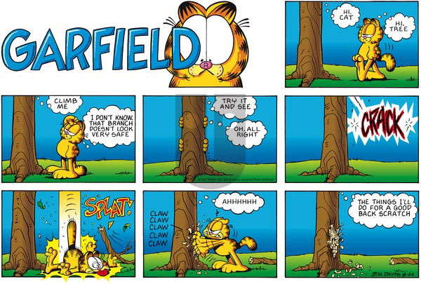 Garfield on Sunday August 24, 1997 Comic Strip