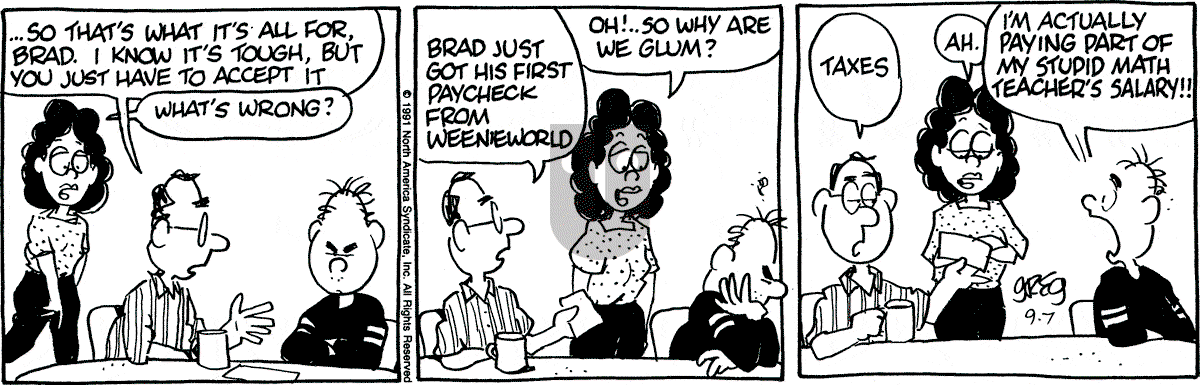 Luann - Saturday September 7, 1991 Comic Strip