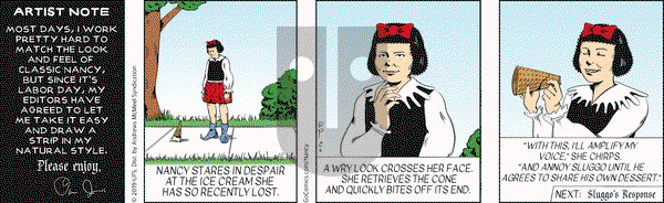 Nancy on Monday September 2, 2019 Comic Strip