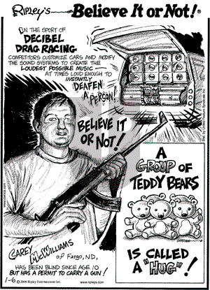 Ripley's Believe It or Not on Friday January 6, 2006 Comic Strip