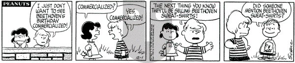 Peanuts on Thursday December 1, 1960 Comic Strip