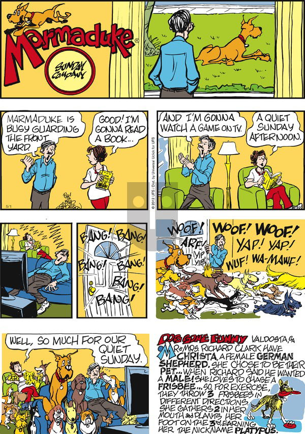 Marmaduke on Sunday May 1, 2016 Comic Strip