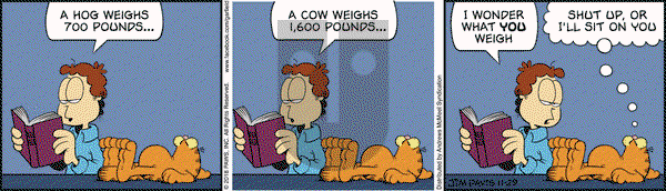 Garfield on Thursday November 29, 2018 Comic Strip