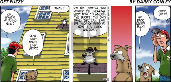 Get Fuzzy on Sunday August 1, 2004 Comic Strip