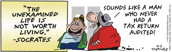 Frank and Ernest on Monday April 2, 2012 Comic Strip