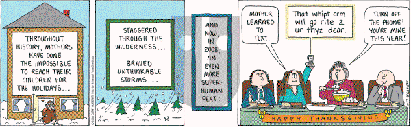 Cathy Classics - Thursday November 27, 2008 Comic Strip